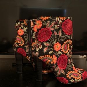 Floral booties